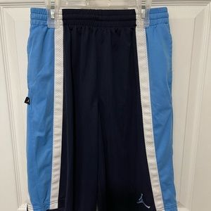 Nike Jordan Jumpman Blue Boys Basketball Athletic Shorts L Drawstring